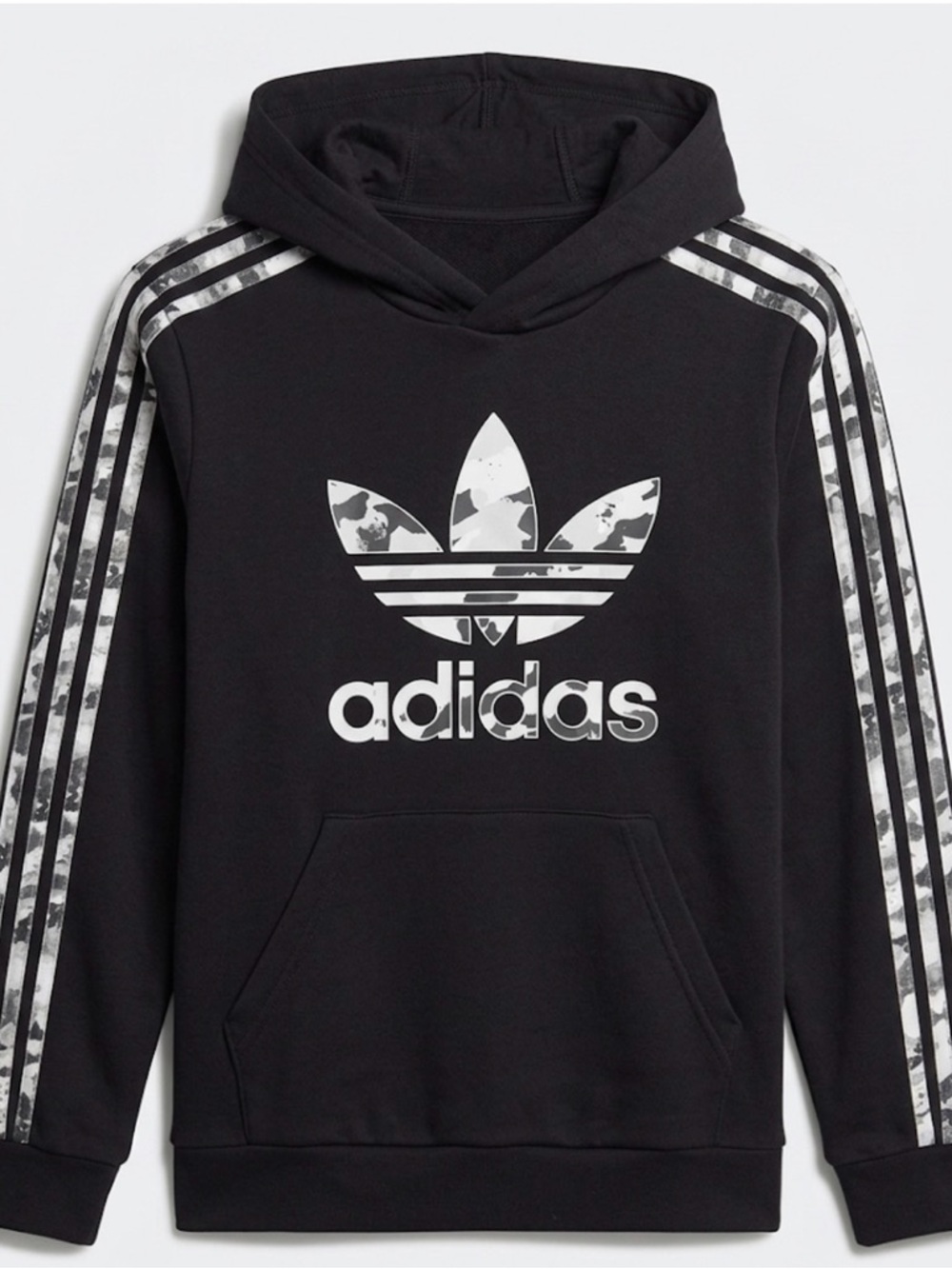 Adidas Originals Sweatshirt Youth size L Camo Series Hoodie Trefoil Large Logo